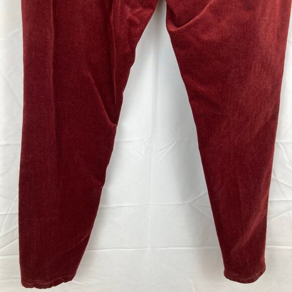 Banana Republic Womens Burgundy Red Skinny Corduroy Pants Size 29S Mid Rise - Picture 8 of 10